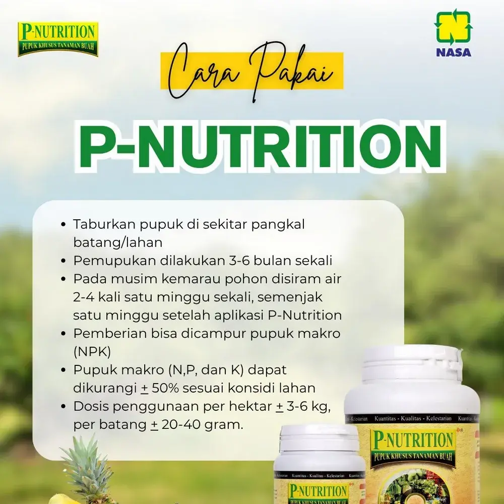 Cara Pakai P-Nutrition Nasa