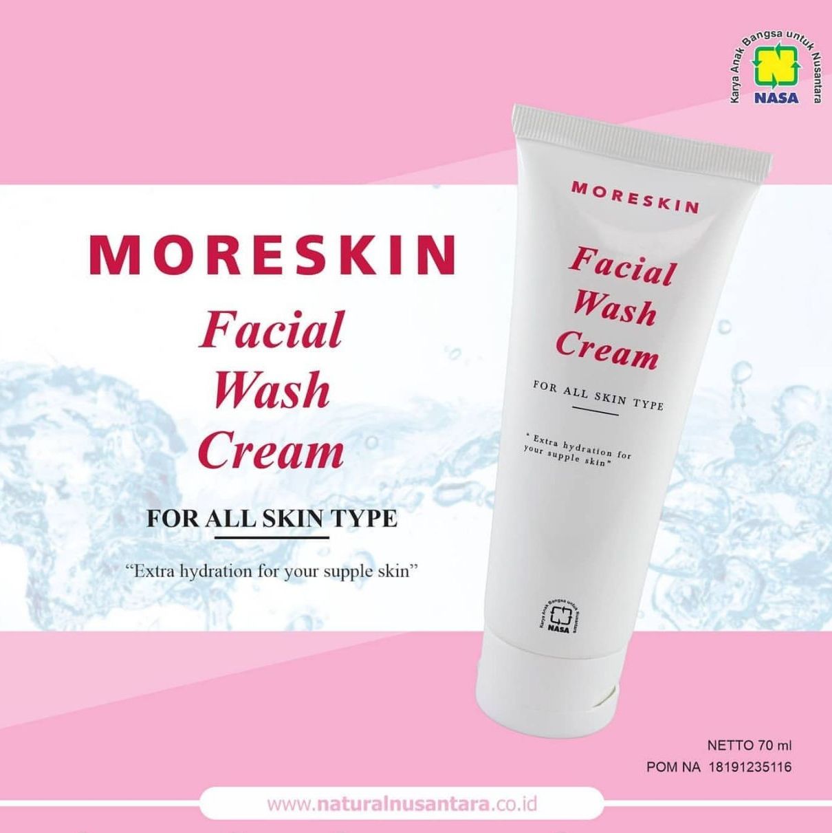 Moreskin Facial Wash Cream Resmi Stockist Nasa