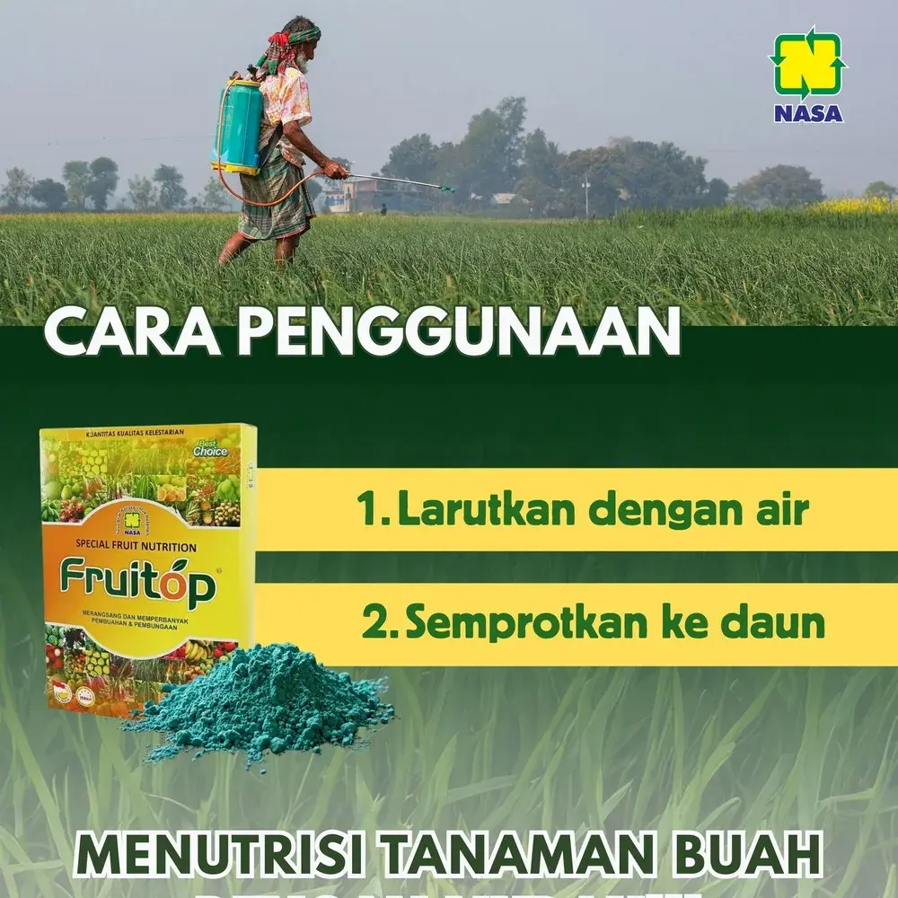 Cara Pakai FRUITOP Pupuk Perangsang Bunga