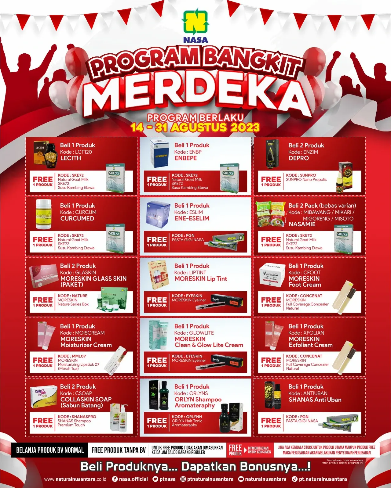 TERBATAS !! Belanja Produk GRATIS Produk 1