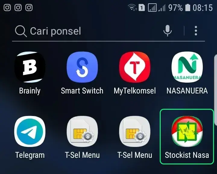 Tampilan Icon Aplikasi